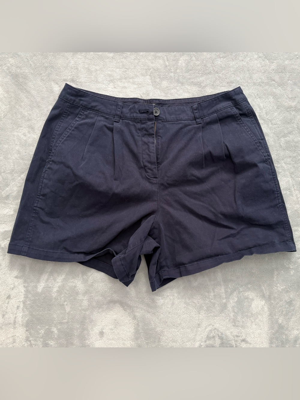 Ladies Classic Navy Cotton Shorts